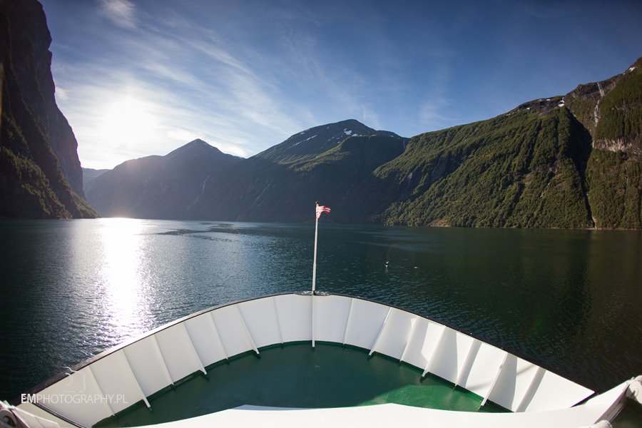 norwegia widok z łodzi